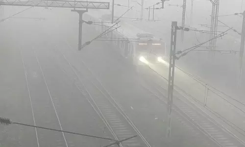 திருவள்ளூர், காஞ்சிபுரம் மாவட்டத்தில் கடும் பனிமூட்டம்