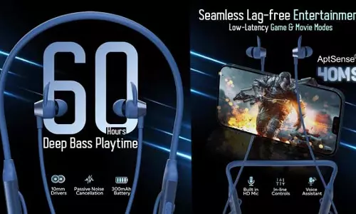 60 மணி நேர பிளே பேக் வழங்கும் நெக்பேண்ட் இயர்பட்ஸ் ரூ. 599-க்கு அறிமுகம்