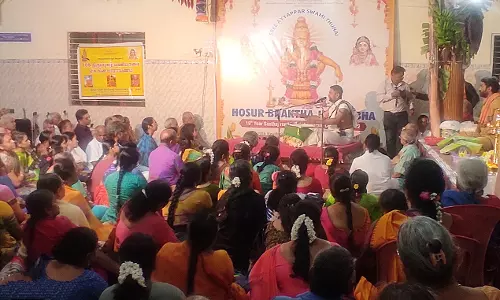 ஒசூர் பக்த ஜனசபா சார்பில்,  19- வது ஆண்டு சாஸ்தா பிரீதி மற்றும் மகா ருத்ர விழா