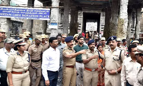 கார்த்திகை மகாதீப விழாவையொட்டி திருவண்ணாமலையில் 12 ஆயிரம் போலீசார் பாதுகாப்பு