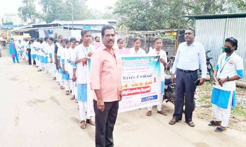 எய்ட்ஸ் தின விழிப்புணர்வு ஊர்வலம்