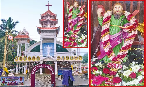 ஆற்றூர் புனித அந்திரேயா ஆலய பங்கு குடும்ப பெரு விழா திருப்பலி இன்று நடக்கிறது