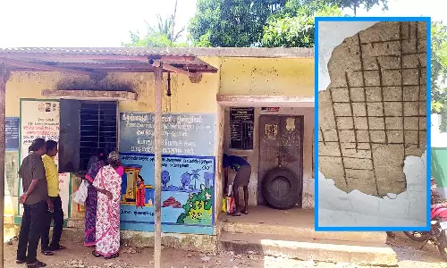 பாவூர்சத்திரத்தில் பழுதடைந்த ரேஷன் கடை கட்டிடத்தை சீரமைக்க கோரிக்கை