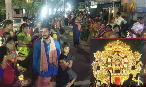 ஆரணி ஐயப்பன் கோவிலில் 5-ம் ஆண்டு விளக்கு பூஜை: சுவாமி திருவீதி உலா