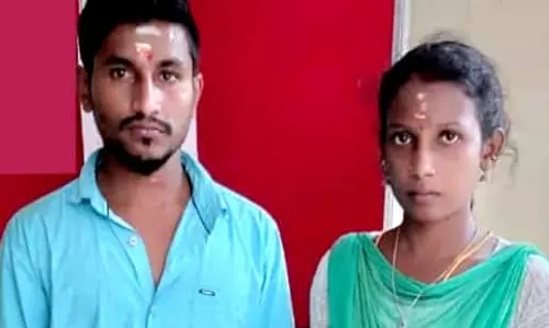 ஆலங்குடி போலீஸ் நிலையத்தில் காதல் ஜோடி தஞ்சம்