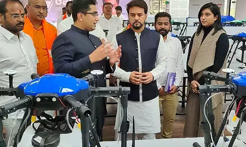 விவசாயத்துறையில் ட்ரோன் பயன்பாடு அதிகரிப்பு- மத்திய மந்திரி அனுராக் தாக்கூர் தகவல்