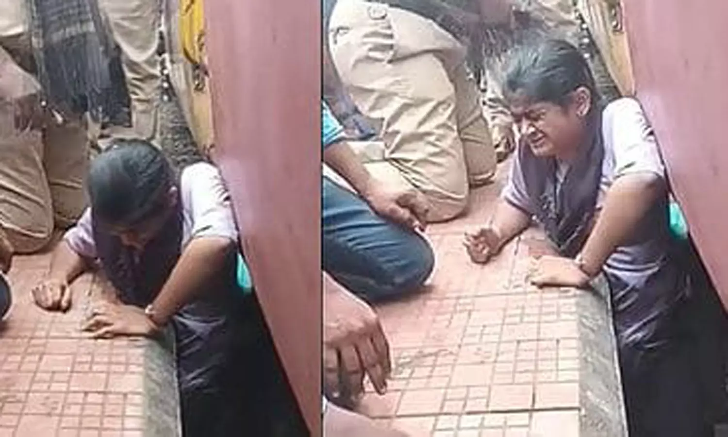 பிளாட்பாரத்திற்கும், ரெயிலுக்கும் இடையில் சிக்கிய கல்லூரி மாணவி பிளாட்பாரத்திற்கும், ரெயிலுக்கும் இடையில் சிக்கிய கல்லூரி மாணவி