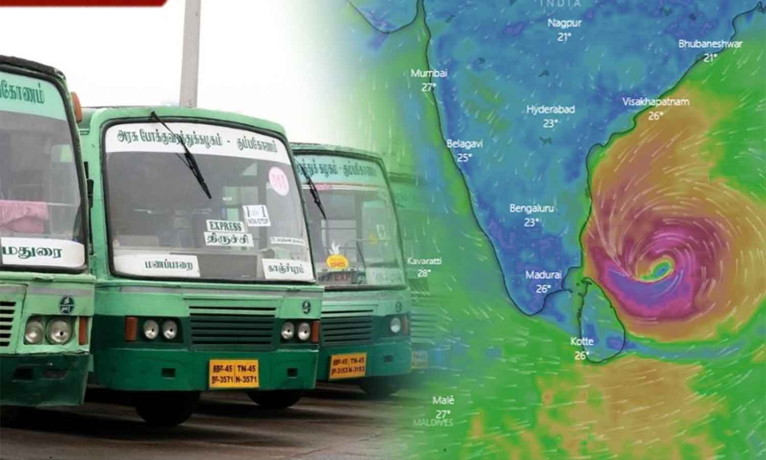 No night buses should be operated during the storm landfall- Tamil Nadu government orders