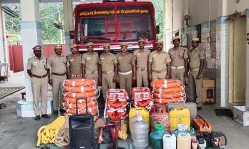 புயல் எச்சரிக்கை ராசிபுரம் தீயணைப்பு துறை சார்பில் முன்னேற்பாடுகள் தயார்