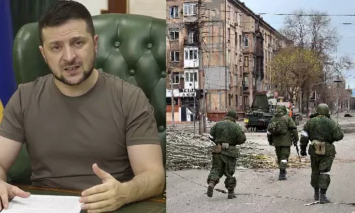 கிழக்கு உக்ரைனின் பக்முத் நகரை ரஷியா அழித்துவிட்டது - அதிபர் ஜெலன்ஸ்கி குற்றச்சாட்டு