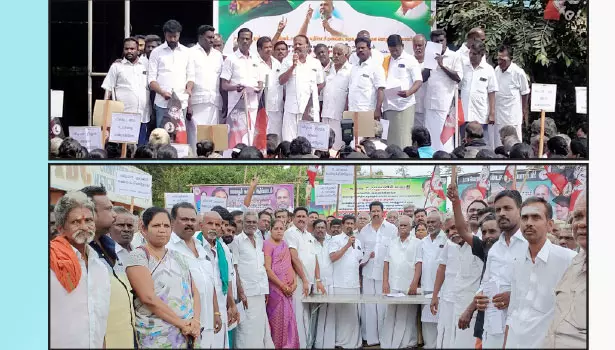 வாடிப்பட்டி, அலங்காநல்லூரில் ஆர்ப்பாட்டம் வாடிப்பட்டி, அலங்காநல்லூரில் ஆர்ப்பாட்டம்