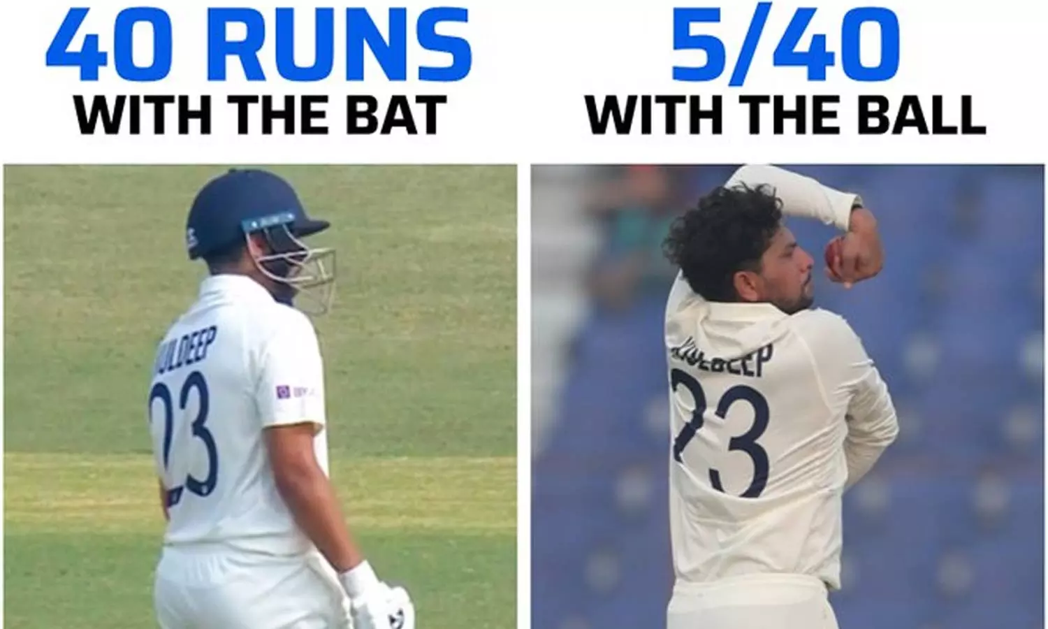 5 விக்கெட்டுக்கு 40 ரன்- குல்தீப் யாதவின் சிறந்த பந்து வீச்சு 5 விக்கெட்டுக்கு 40 ரன்- குல்தீப் யாதவின் சிறந்த பந்து வீச்சு