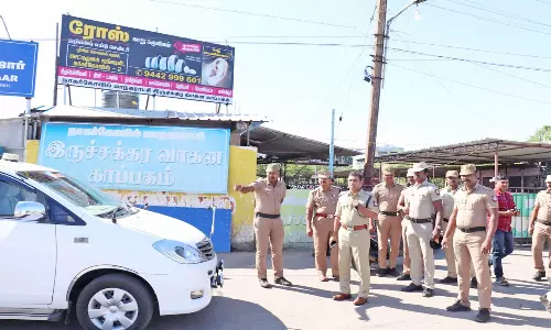 வடசேரி பஸ் நிலையத்தில் எஸ்.பி. நேரில் ஆய்வு