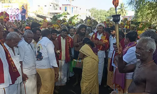 கந்திகுப்பம் காலபைரவர்  கோவிலில் பால்குட ஊர்வலம்