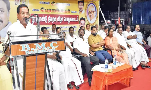 பாராளுமன்ற தேர்தலில் தி.மு.க. கூட்டணி கட்சிகள் வெற்றிக்கு அனைவரும் பாடுபட வேண்டும் : மேயர் மகேஷ்