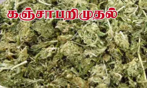 ரெயிலில் கடத்தி வரப்பட்ட கஞ்சா பறிமுதல்