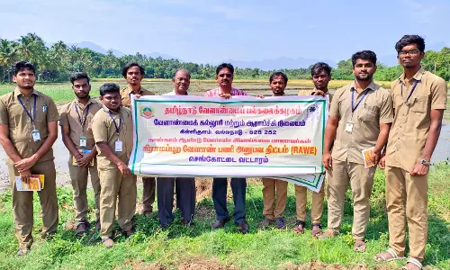 செங்கோட்டை வட்டாரத்தில் வேளாண்மை கல்லூரி  மாணவர்கள் பயிற்சி முகாம்