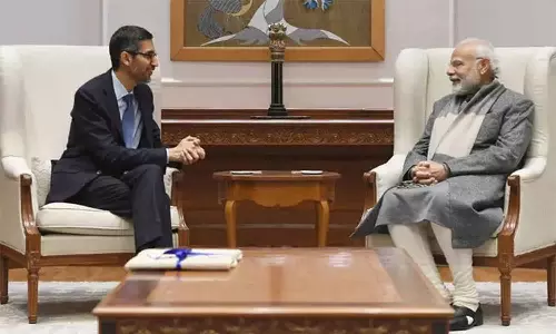 இந்திய பிரதமர் மோடியுடன் கூகுள் சிஇஓ சுந்தர் பிச்சை சந்திப்பு