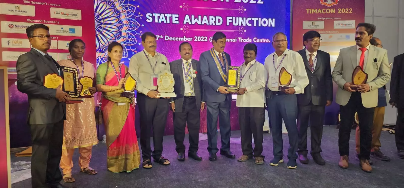 மாவட்ட இந்திய மருத்துவ சங்கத்திற்கு 14 விருதுகள்