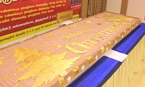 நெல்லையில் நட்சத்திரங்கள், பொம்மைகள் விற்பனை தீவிரம் - உலக சாதனை முயற்சியாக 100 கிலோ கேக் தயாரிப்பு