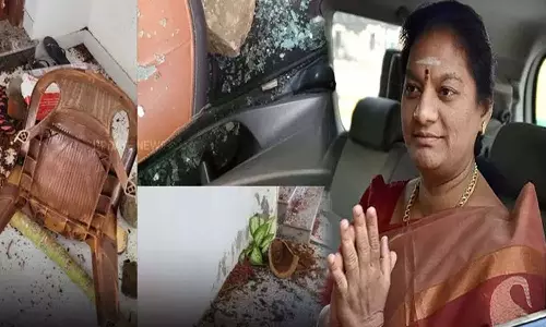 சசிகலா புஷ்பா வீட்டில் மர்ம நபர்கள் தாக்குதல்: தி.மு.க.வினர் மீது குற்றச்சாட்டு