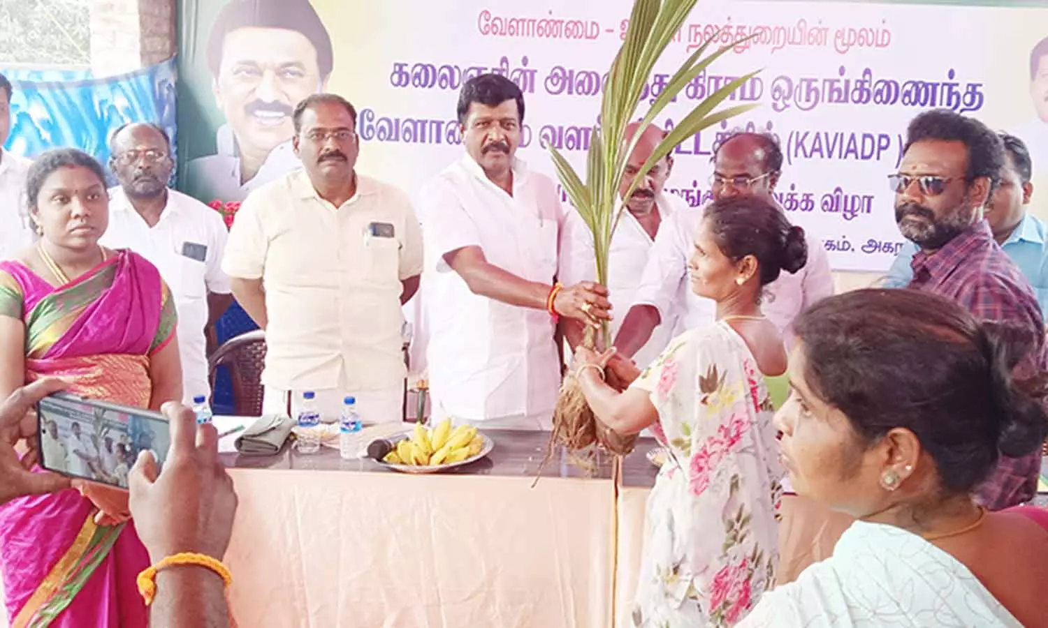 300 விவசாய குடும்பங்களுக்கு தென்னங்கன்று வழங்கல்