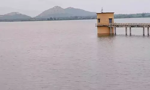 தமிழக பொதுப்பணித்துறை அதிகாரிகள் பிச்சாட்டூர் அணையில் ஆய்வு