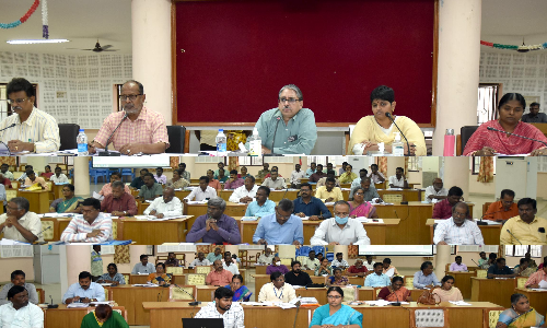 வளர்ச்சி திட்ட பணிகளை மாவட்ட கண்காணிப்பு அலுவலர் ஆய்வு