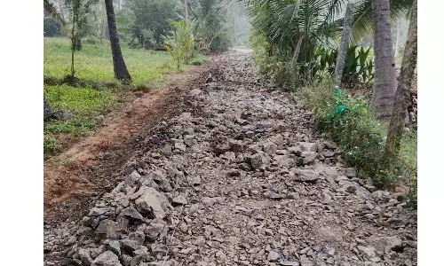 சுடுகாட்டுக்கு செல்லும் பாதை ஆக்கிரமிப்பு  - மக்கள் அவதி