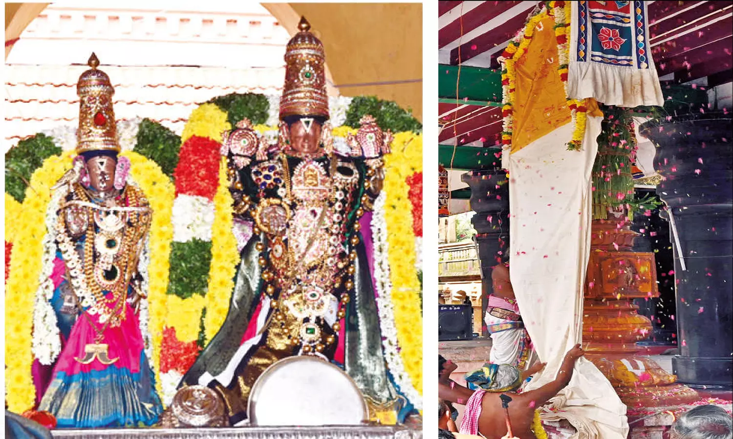 நாச்சியார்கோவில் சீனிவாச பெருமாள் கோவிலில் முக்கோடி தெப்பத் திருவிழா  தொடங்கியது