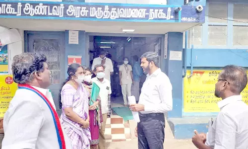 நாகூர் அரசு ஆஸ்பத்திரியில் எம்.எல்.ஏ. ஆய்வு