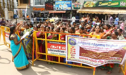 நாகர்கோவிலில் இன்று சத்துணவு ஊழியர்கள் ஆர்ப்பாட்டம்