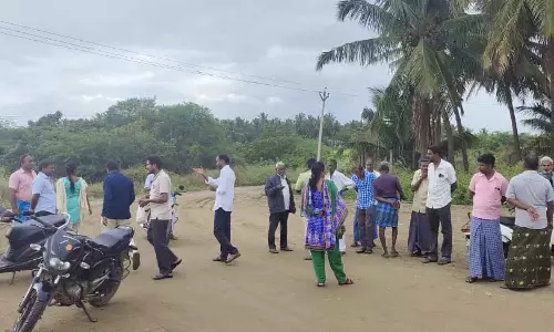 பல்லடம் அருகே  ஆக்கிரமிப்பு நிலத்தை மீட்க அளவீடு பணி
