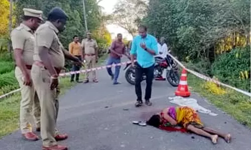 அரியலூரில் விதவை பெண் வெட்டி கொலை