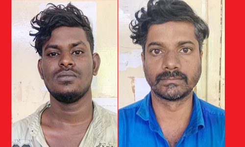 அரசு பெண் ஊழியரிடம் நகை பறித்த 2 பேர் கைது