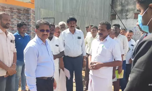 கறம்பக்குடியில் அமையவுள்ள நீதிமன்ற கட்டிடம் ஆய்வு