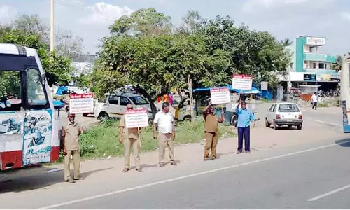 அரசு போக்குவரத்து கழகம் சார்பில் விபத்தில்லா பயணம் குறித்து ஊழியர்களுக்கு விழிப்புணர்வு