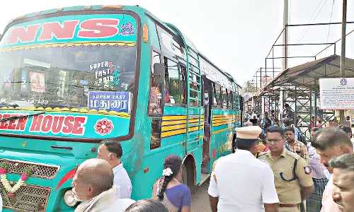 தனியார் பஸ்களுக்கு டி.எஸ்.பி. எச்சரிக்கை