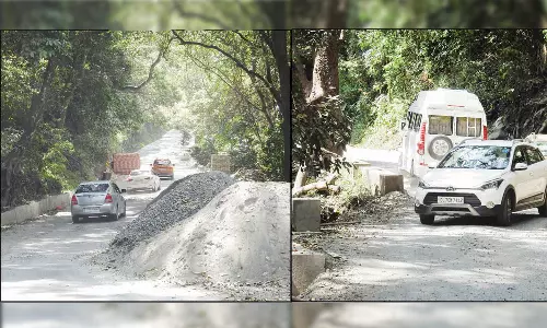 கொடைக்கானல்-வத்தலக்குண்டு சாலையில் மந்தமான பாலப்பணிகளால் சுற்றுலா பயணிகள் தவிப்பு