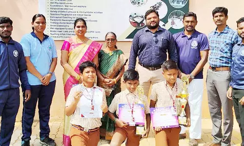 மாநில அளவிலான வில்வித்தை போட்டியில் திருவாரூர் பள்ளி மாணவர்கள் சாதனை