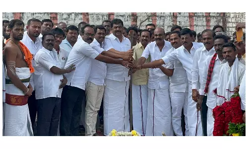 ரூ.41 லட்சம் பணிகளுக்கு பிரகாஷ் எம்.எல்.ஏ. பூமி பூஜை