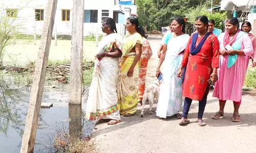 குடியிருப்புகளை சுற்றி தேங்கி நிற்கும் கழிவுநீரால் பொதுமக்கள் அவதி