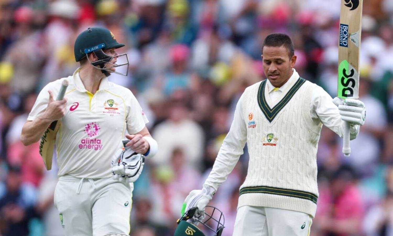 தென் ஆப்பிரிக்கா டெஸ்ட்: கவாஜா-ஸ்டீவ் சுமித் 'சதம்' அடித்தனர்