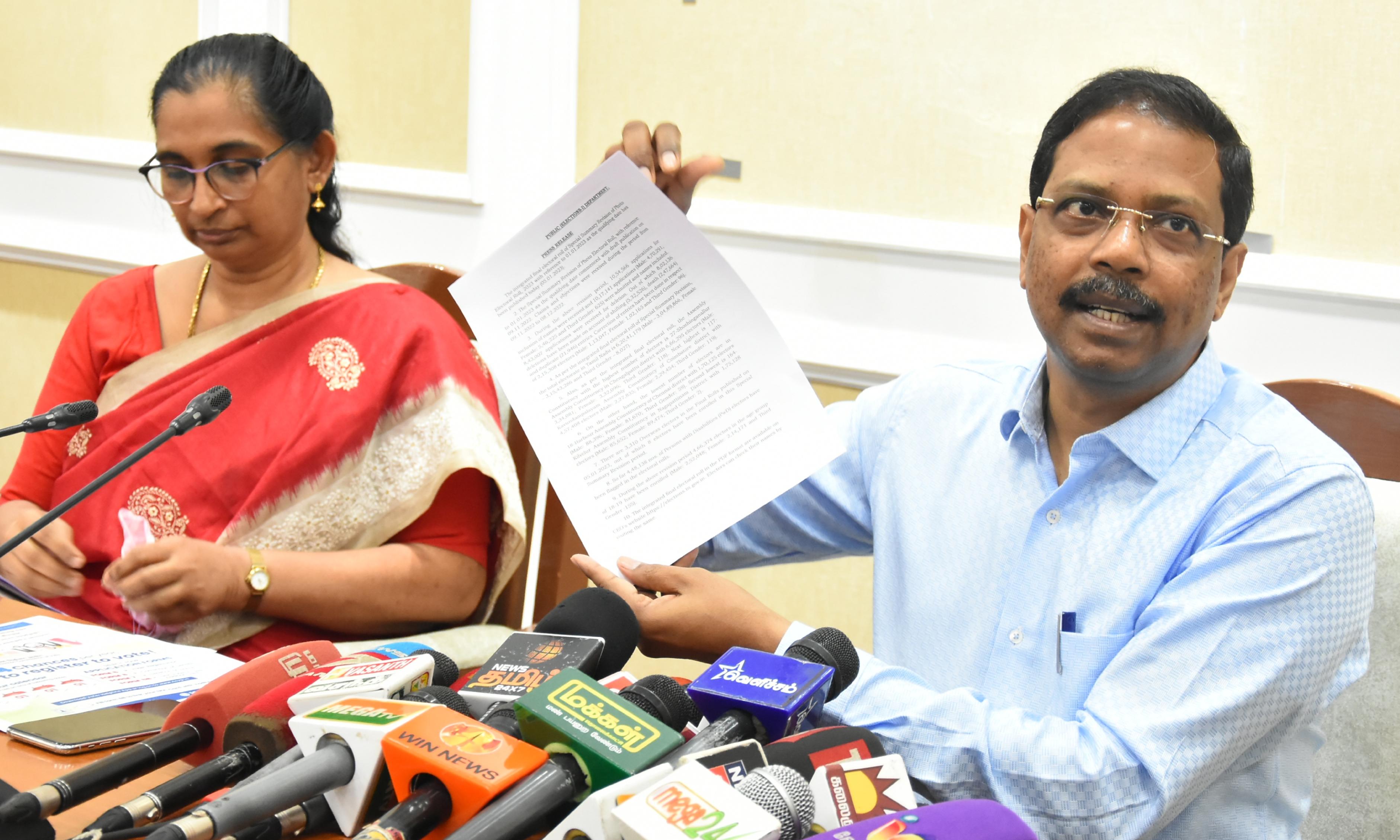 தமிழ்நாட்டில் 6.20 கோடி வாக்காளர்கள்- பெரிய தொகுதி சோழிங்கநல்லூர்