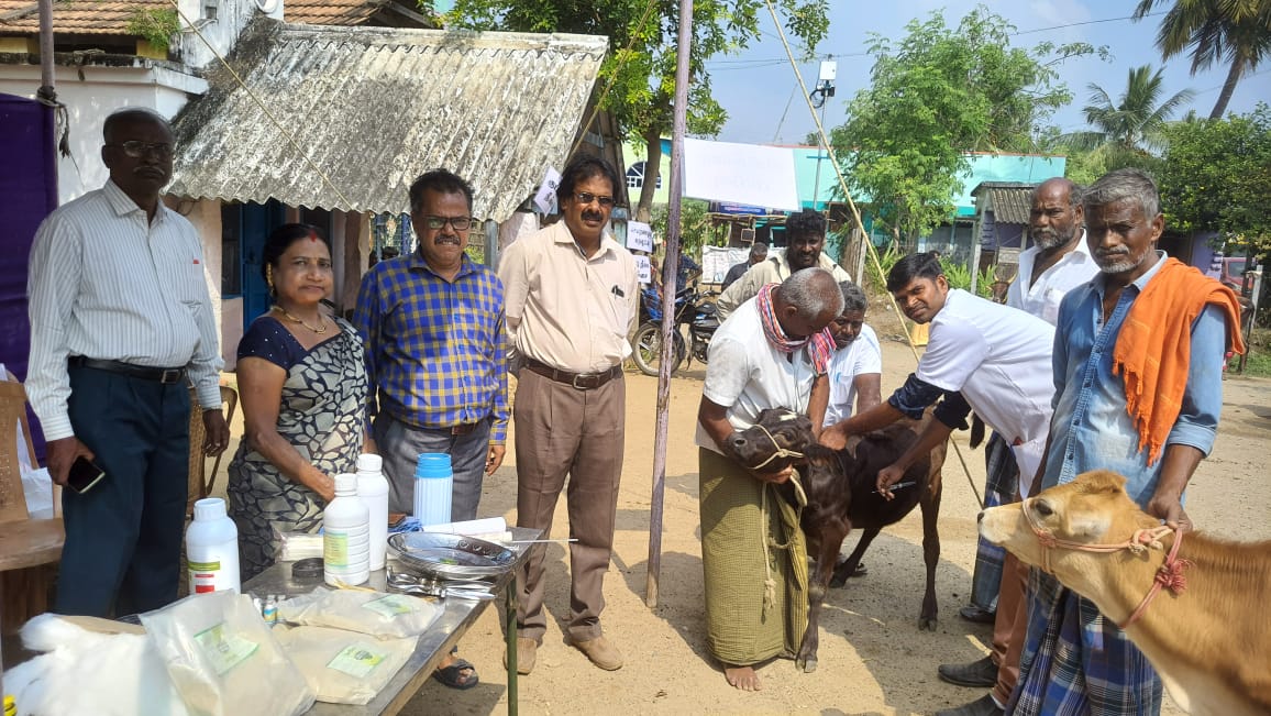 திருமானூர் அருகே கால்நடை சுகாதார மற்றும் விழிப்புணர்வு முகாம்