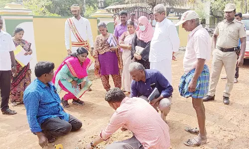 இளையாளூர் ஊராட்சியில் தார்சாலை அமைக்கும் பணி- கலெக்டர் ஆய்வு