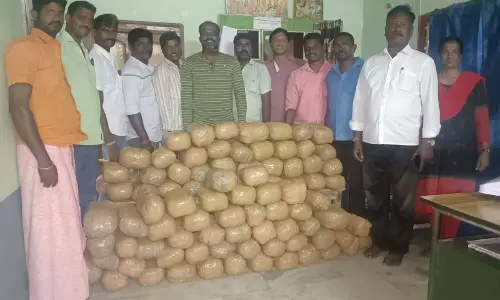 புதுக்கோட்டையில் ரூ.40 லட்சம் மதிப்பிலான 212 கிலோ கஞ்சா பறிமுதல்