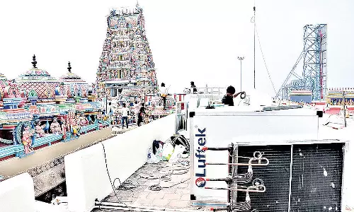 பழனி கோவிலில் ரூ.24 லட்சம் மதிப்பில் குளிரூட்டும் எந்திரம்