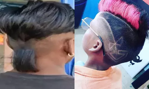 தலைமுடிக்கு கலர் அடித்து, புள்ளிங்கோ கட்டிங், அலங்காரத்துடன் பள்ளிக்கு வரும் மாணவர்கள்