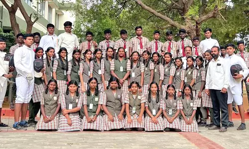 மாநில வாள்வீச்சு போட்டி:  கூடங்குளம் ஹார்வர்டு ஹைடெக்  மெட்ரிக் பள்ளி மாணவர்கள் தகுதி